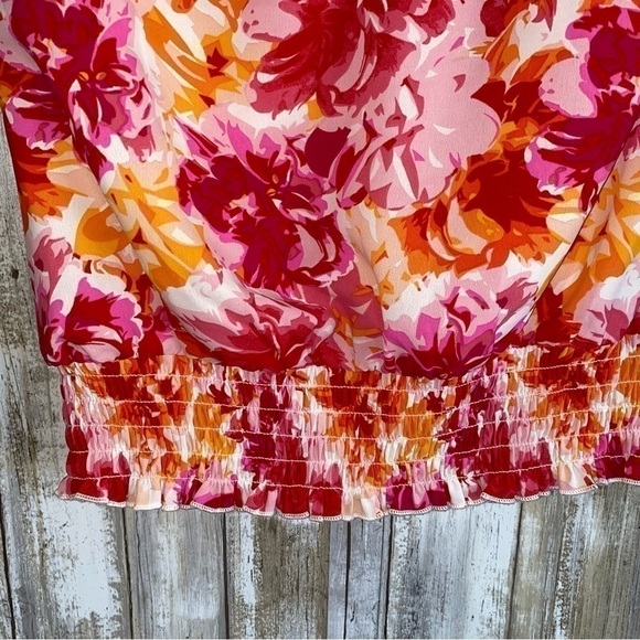 Entro Rhys Pink & Orange Floral Blouse - Picture 2 of 5
